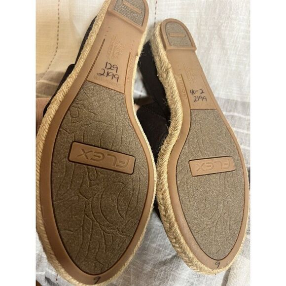 Life Stride Velocity Memory Foam Wedge Sandals 9M Espadrille Black Flower. M3 - Picture 6 of 7
